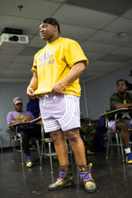 Load image into Gallery viewer, 4 Striped Lilac Shorts