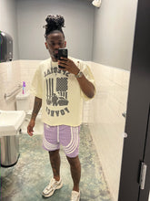Load image into Gallery viewer, 4 Striped Lilac Shorts