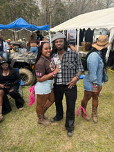 Load image into Gallery viewer, Plaid UFO Patchwork Crop Shirt