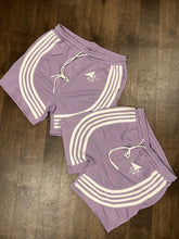 Load image into Gallery viewer, 4 Striped Lilac Shorts